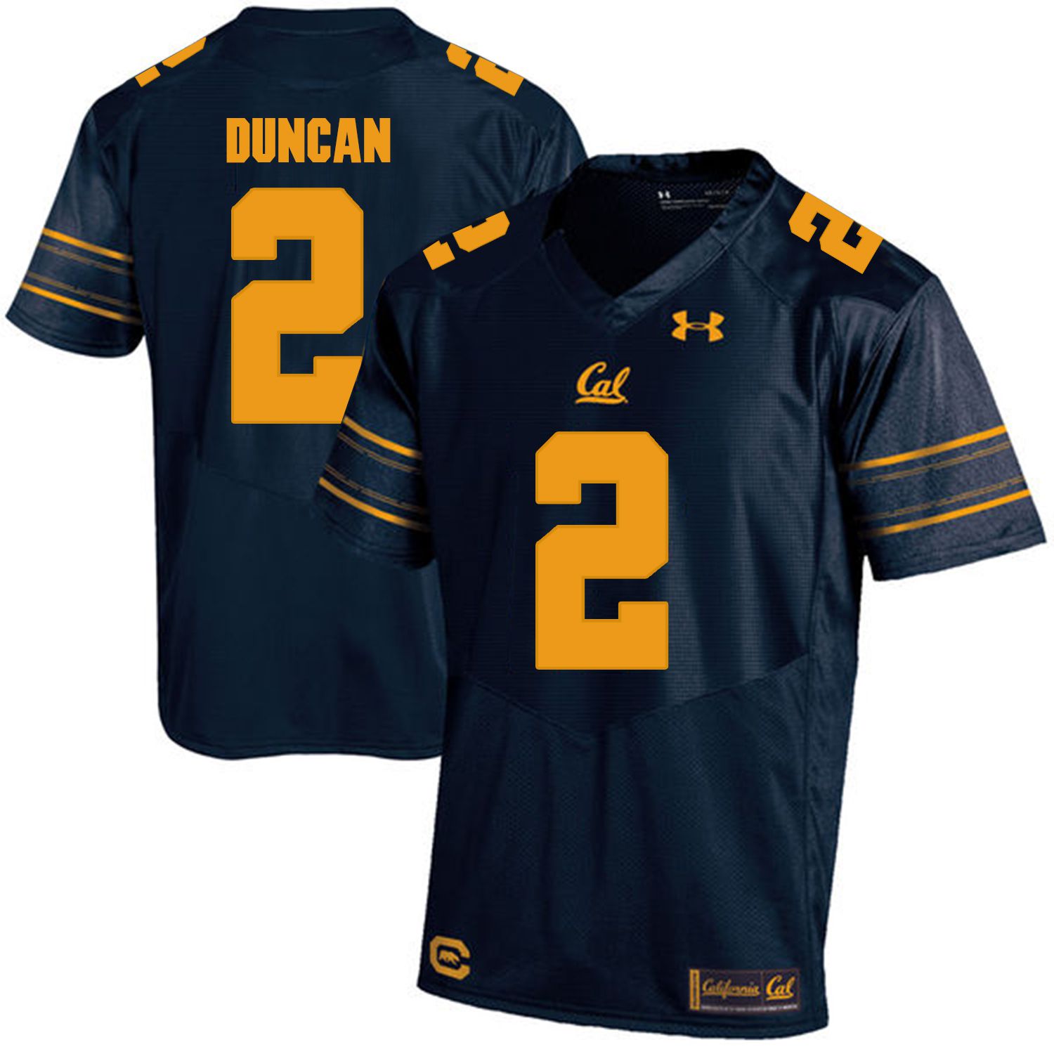 Men California Golden Bears #2 Jordan Duncan Dark blue Customized NCAA Jerseys1